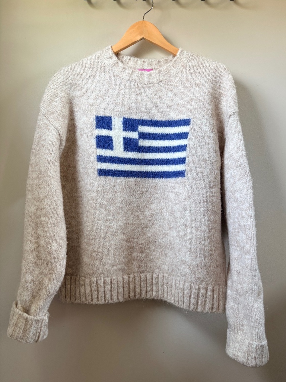 Edikted Greece Flag Oversized Sweater